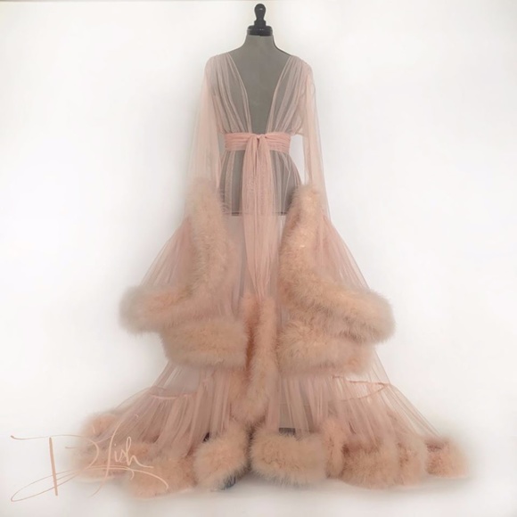 Catherine D'Lish Other - D'Lish Marabou Dressing Gown - Deluxe Cassandra